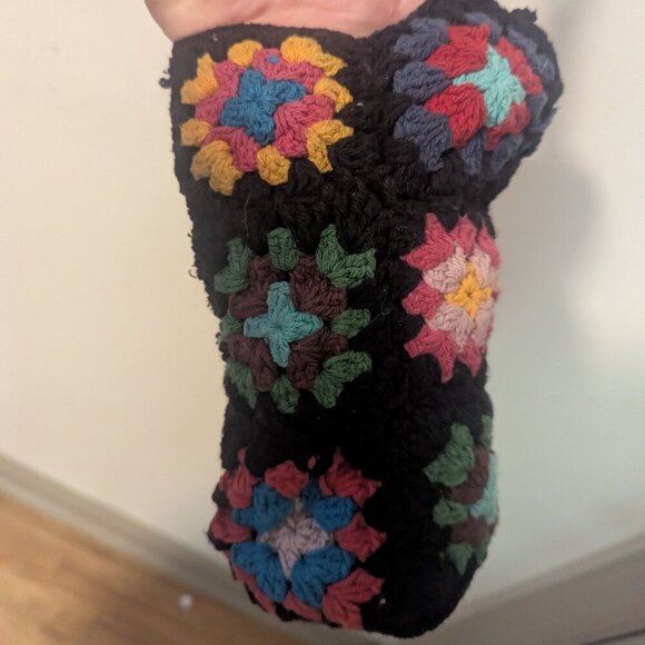 Festival Crochet Granny Square Bag Water Bottle Crossbody Boho Rainbow Hippie - Picture 4 of 9